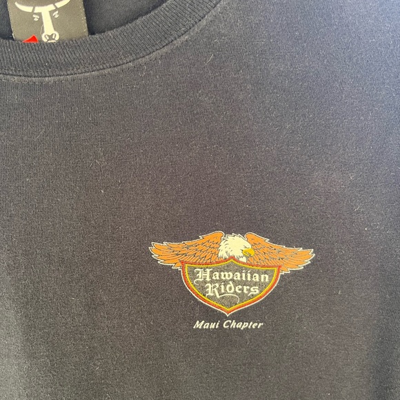 Hawaiian riders Maui chapter. medium,!black Hanes beefy t front and back print. - Picture 4 of 5